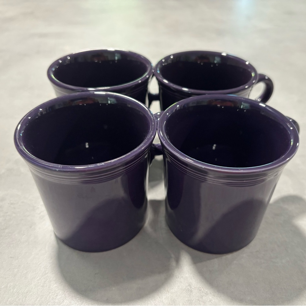 Fiesta Ware Mugs HLC Coffee Set Of 4 Made in the USA Great Condition